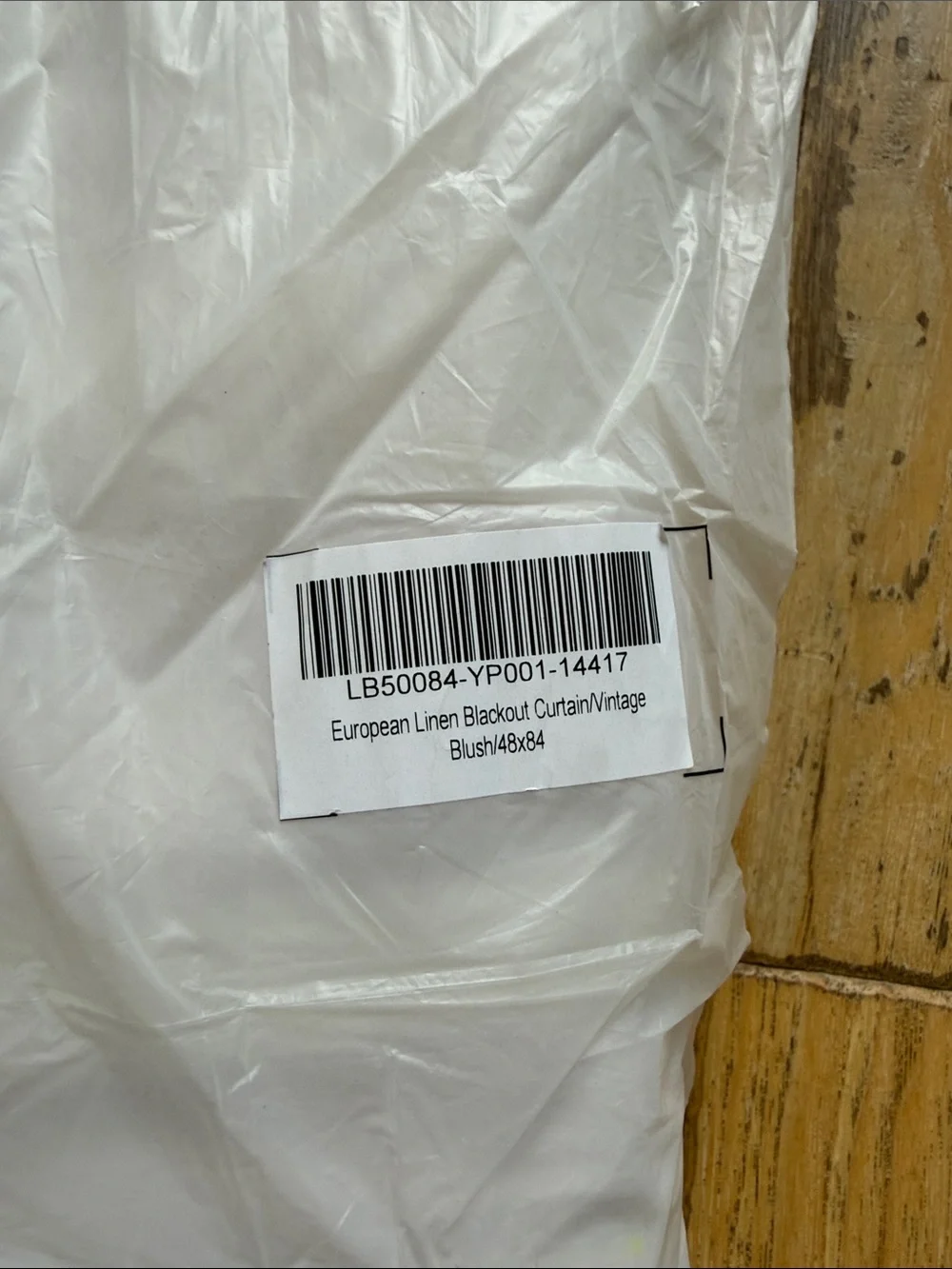 Quince Organic Linen Blackout Curtain in Vintage Blush -NWT